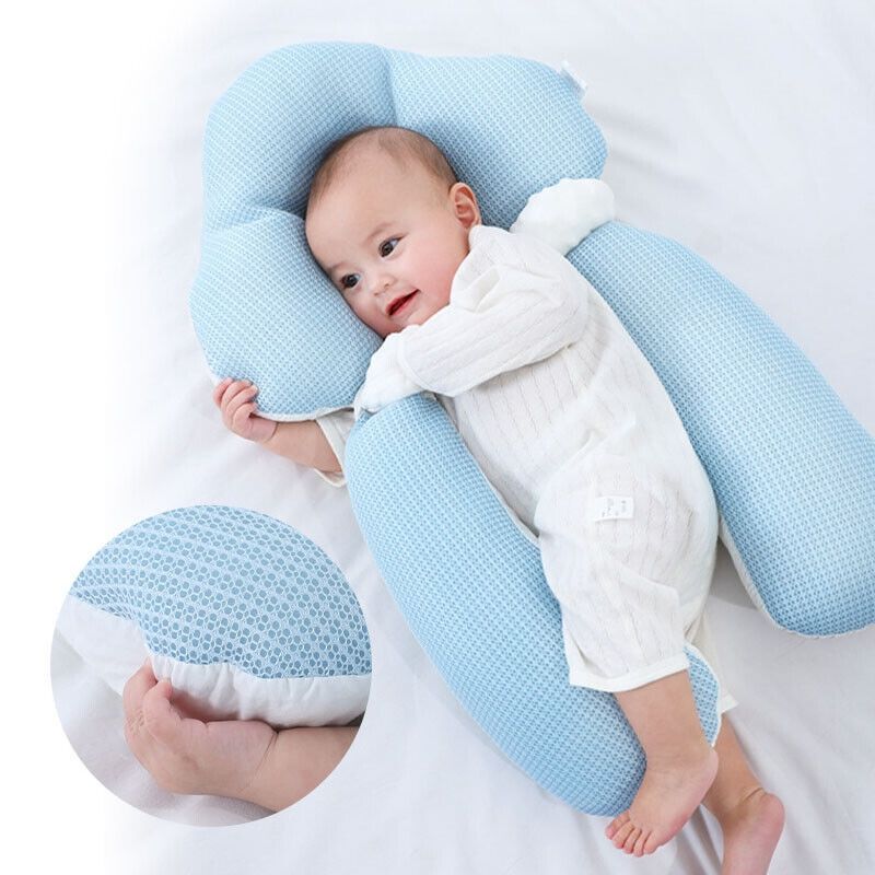 Adjustable Newborn Cushion with Anti-Roll & Flat Head Support (0–12 Months)
