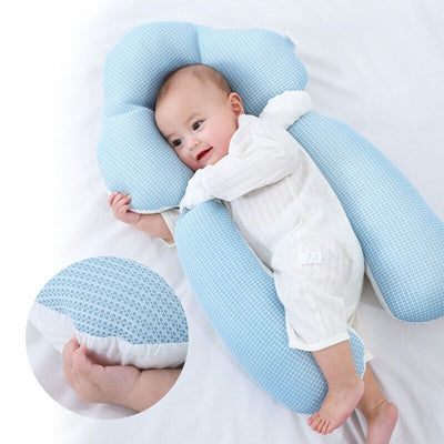 Adjustable Newborn Cushion with Anti-Roll & Flat Head Support (0–12 Months)