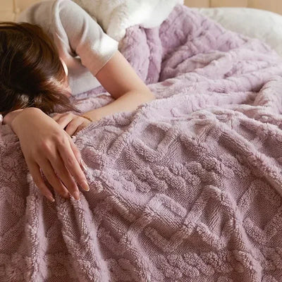Thick Lambswool Fleece Winter Blanket Soft Warm Throw