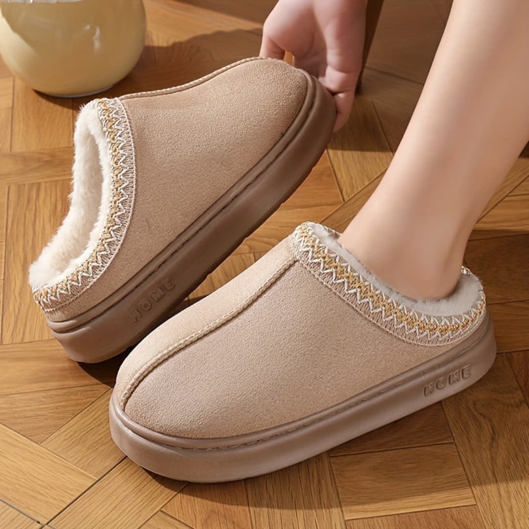 Women’s Winter Slippers – Plush Lined with Non-Slip Sole
