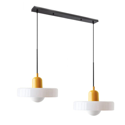 2-Head Bauhaus Glass Pendant Light Adjustable