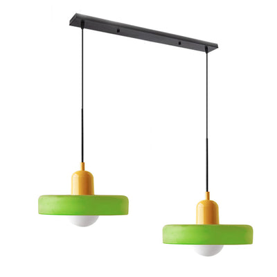 2-Head Bauhaus Glass Pendant Light Adjustable