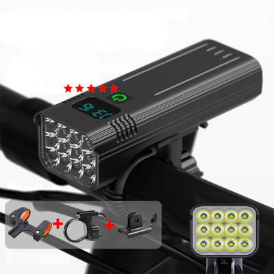 5000 Lumen USB Rechargeable Bike Light with Mounts