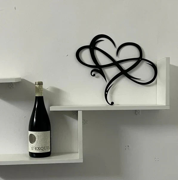 Iron Wall Art with Infinity Heart Design