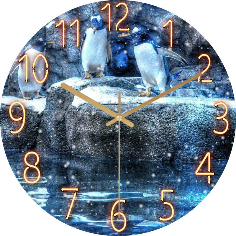 Modern Wooden Wall Clock with Silent Mechanism