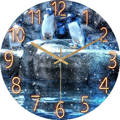 Modern Wooden Wall Clock with Silent Mechanism