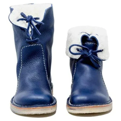 Men’s Waterproof Wool Lined Leather Winter Boots