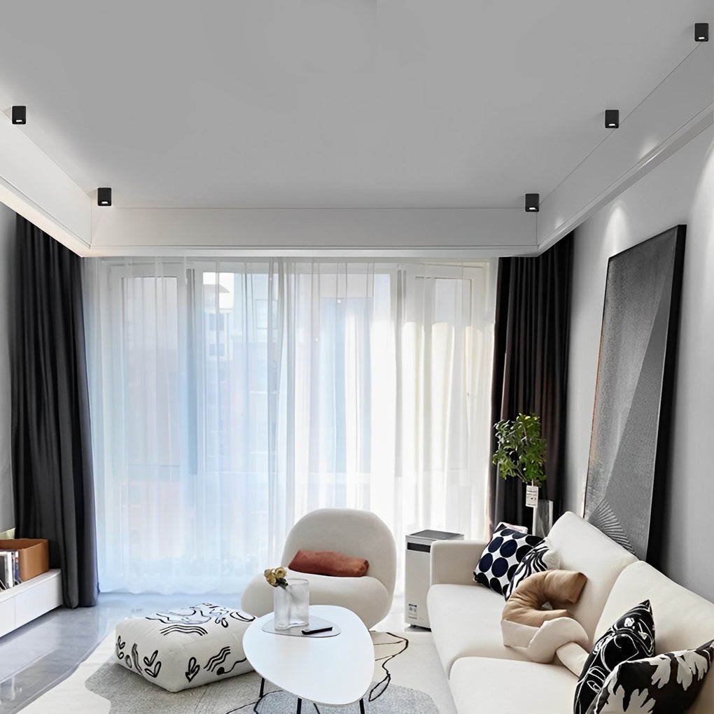 Square Adjustable Ceiling Lamp with Dimmable LED Light