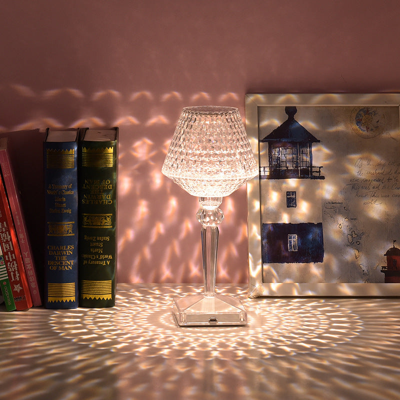 Rechargeable Crystal Lampshade Touch LED Lamp