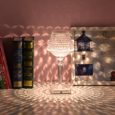 Rechargeable Crystal Lampshade Touch LED Lamp