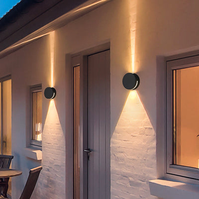 Modern Round Outdoor Wall Light – IP65 Waterproof LED