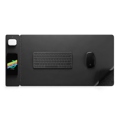 Wireless Charging Desk Mat – Reversible Vegan Leather