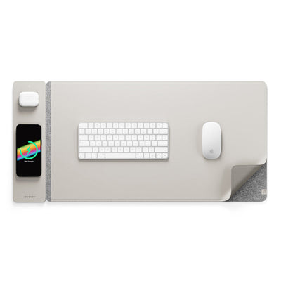 Wireless Charging Desk Mat – Reversible Vegan Leather