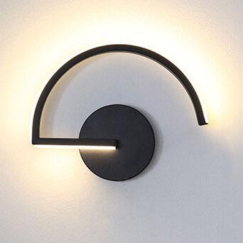 LumiLine - Modern aluminum LED wall lamp with minimalist curves