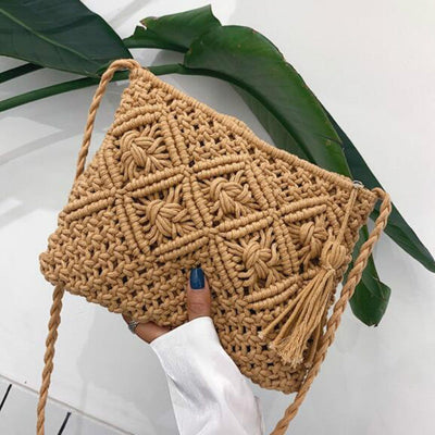 Woven Shoulder Bag for Women – Summer Boho Style