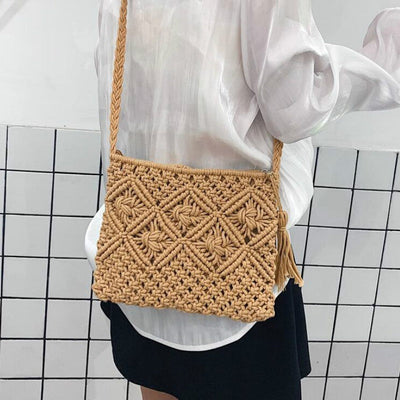 Woven Shoulder Bag for Women – Summer Boho Style