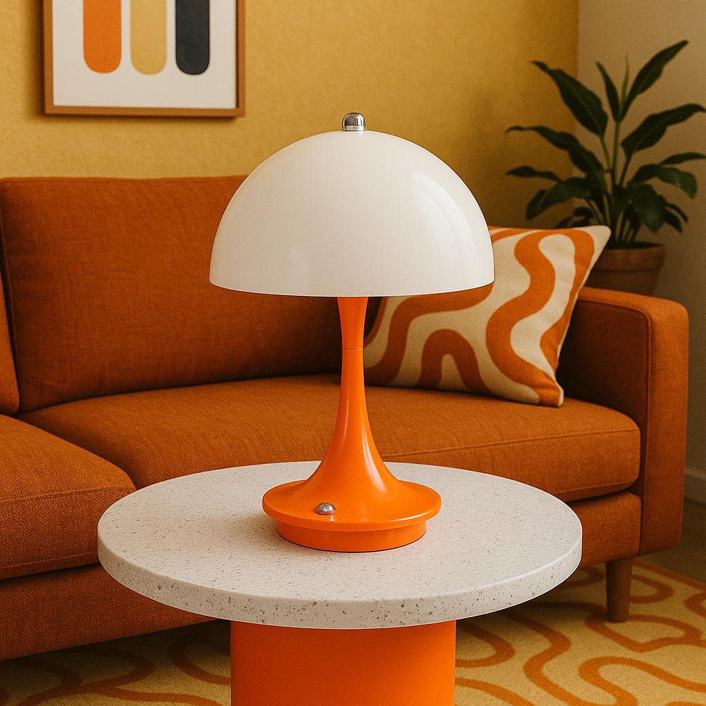 Modern LED Mushroom Table Lamp – USB-C Rechargeable
