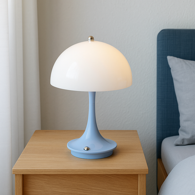 Modern LED Mushroom Table Lamp – USB-C Rechargeable