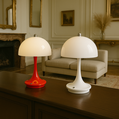 Modern LED Mushroom Table Lamp – USB-C Rechargeable