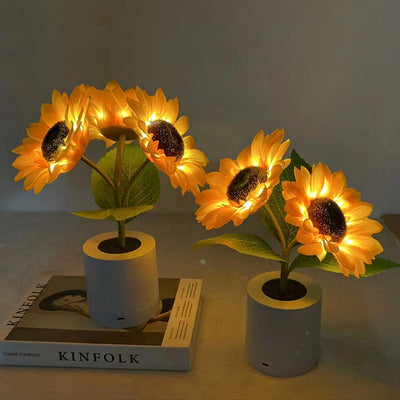 Shimmering Sunflower LED Table Lamp