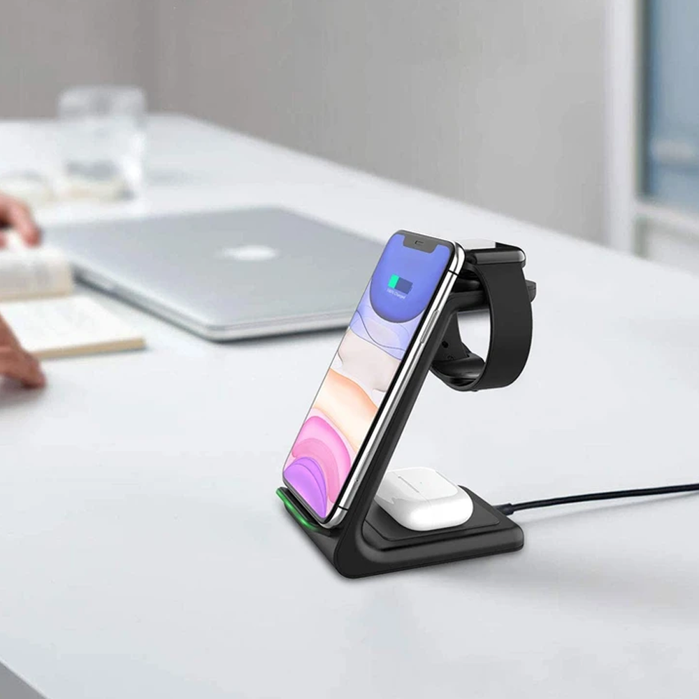 Allescharger 3-in-1 Wireless Charger – Apple & Samsung Devices