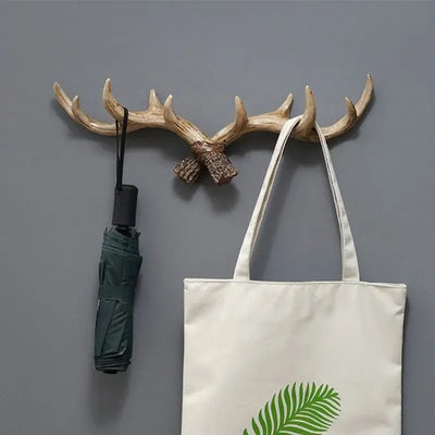 Vintage Antler Wall Hook Rustic Coat Rack