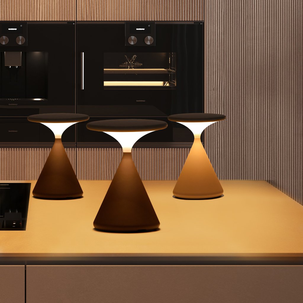 Hourglass Cordless LED Table Lamp with Touch Dimmer