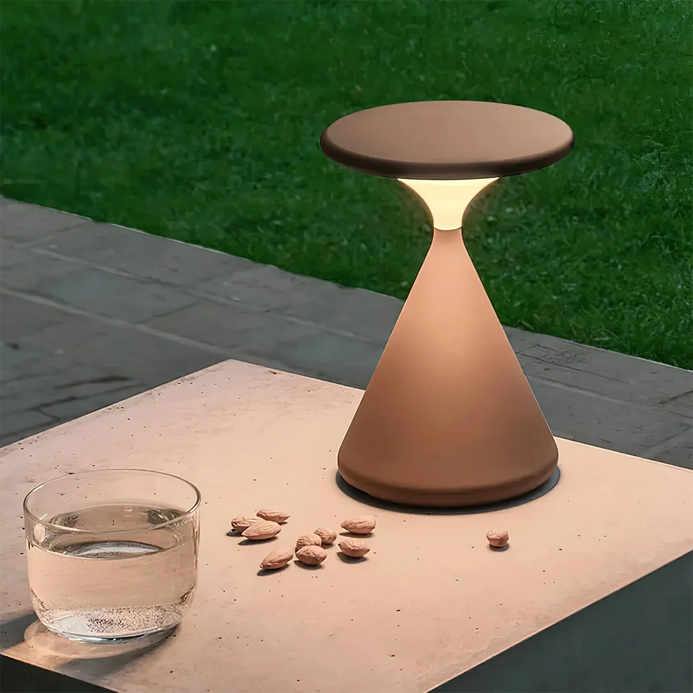 Hourglass Cordless LED Table Lamp with Touch Dimmer