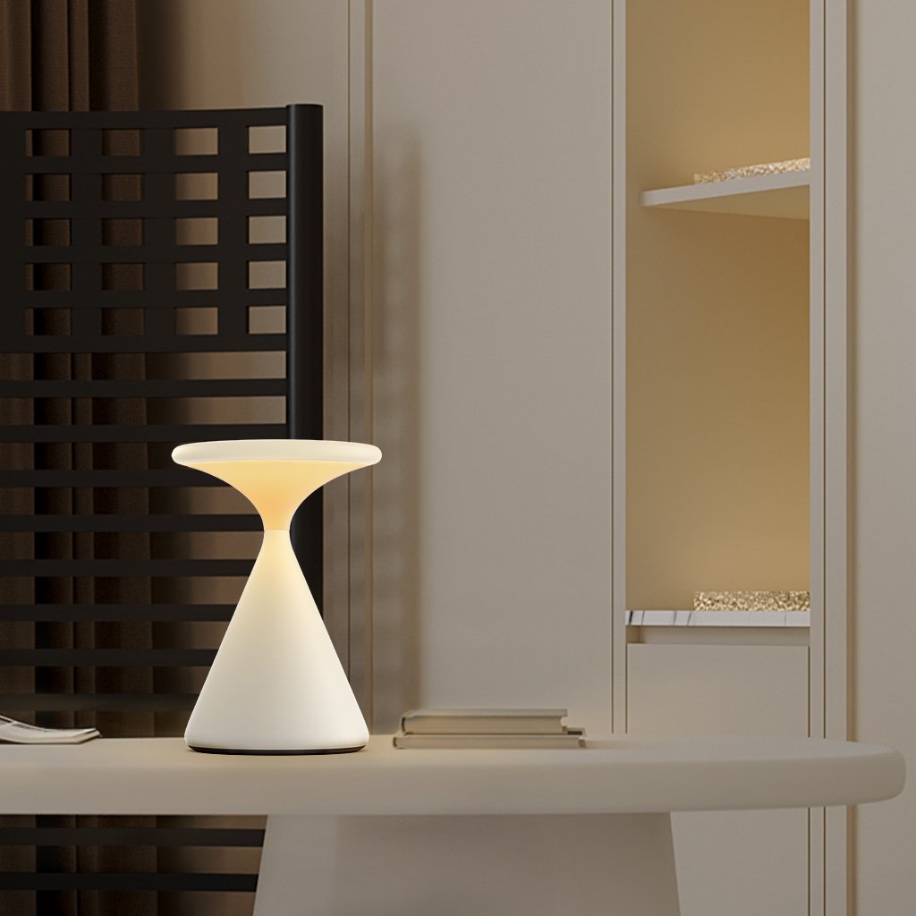 Hourglass Cordless LED Table Lamp with Touch Dimmer