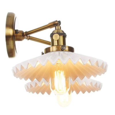 Double Ceramic Wall Lamp – Antique Gold Vintage Style