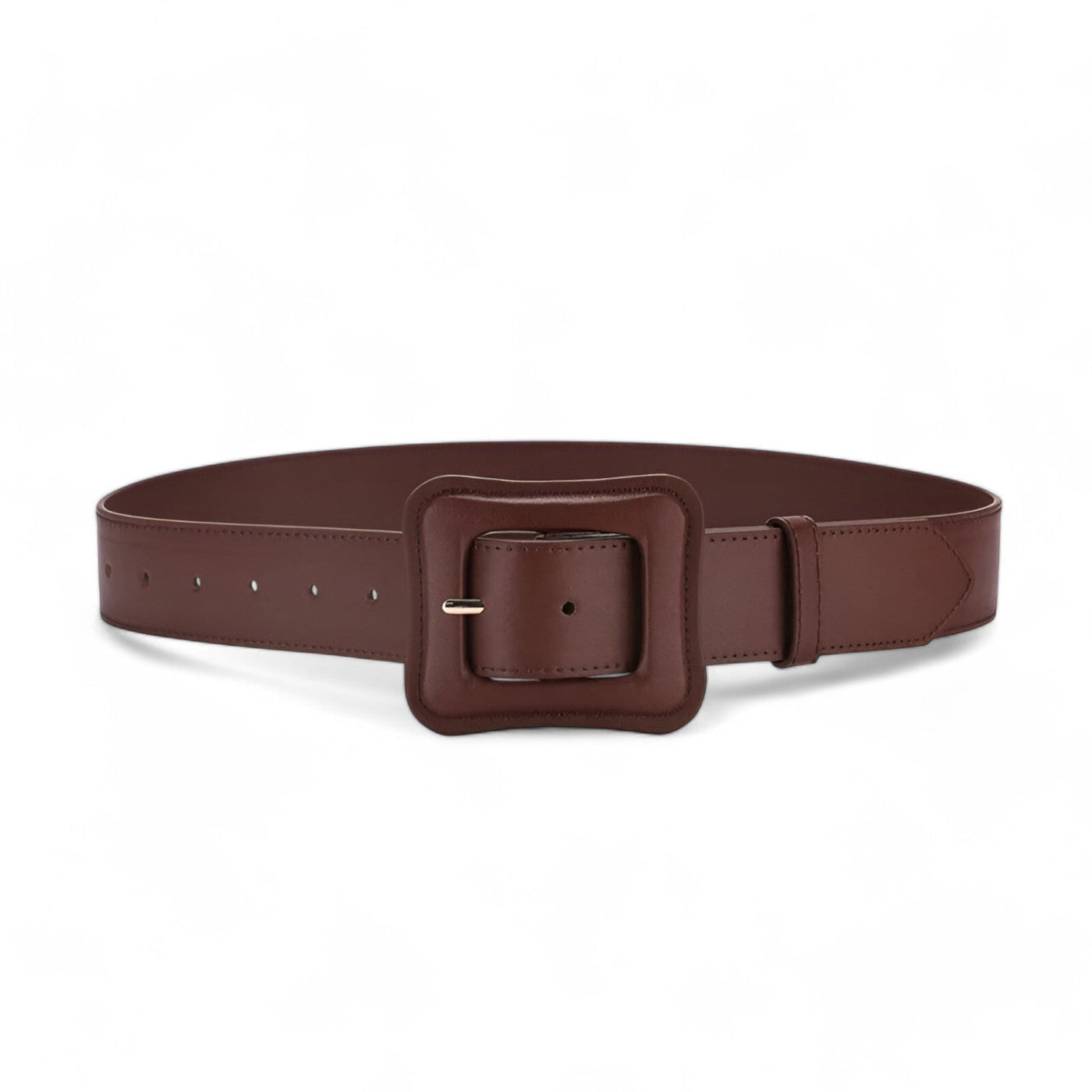 Women’s Wide Leather Belt Vintage High Waist with Adjustable Buckle