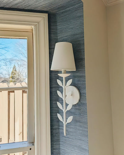 Evoque Gold Leaf Wall Sconce - Antique Brass