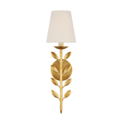 Evoque Gold Leaf Wall Sconce - Antique Brass