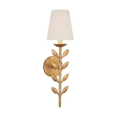 Evoque Gold Leaf Wall Sconce - Antique Brass