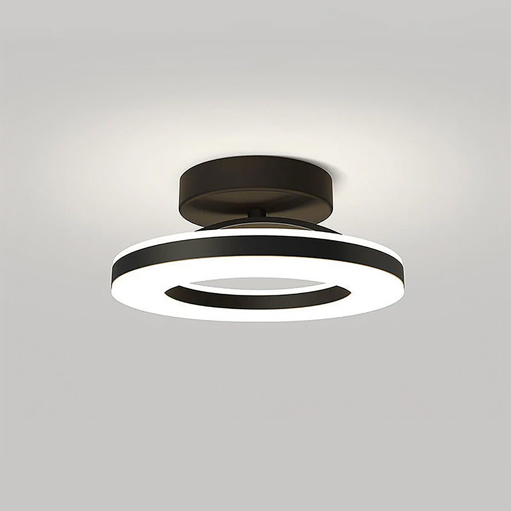 ZAYNO Black LED Ceiling Light – Modern Flush Mount