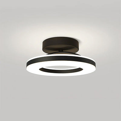 ZAYNO Black LED Ceiling Light – Modern Flush Mount