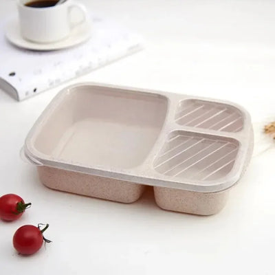 Wheat Fiber Bento Lunch Box | Microwave-Safe Leak-Proof – For School  On the Go