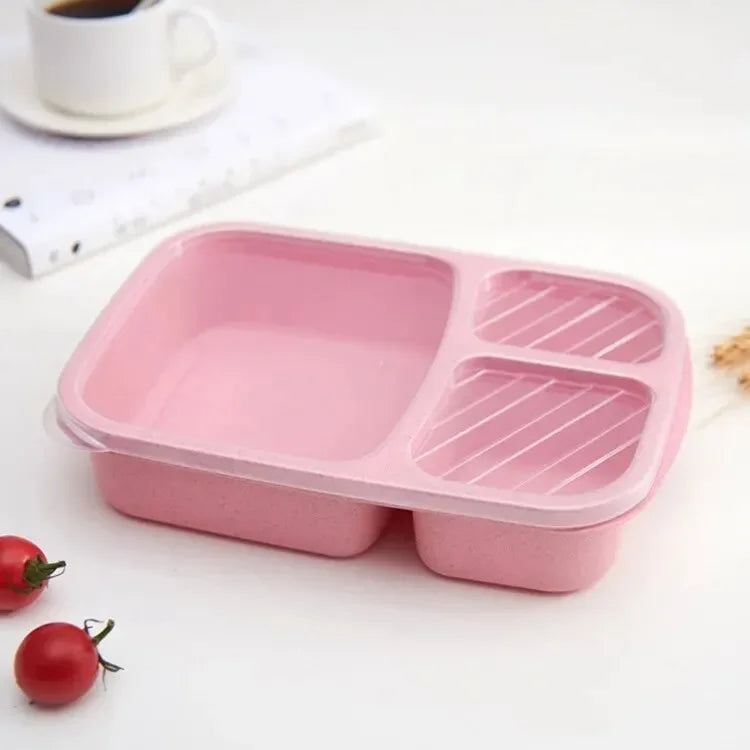 Wheat Fiber Bento Lunch Box | Microwave-Safe Leak-Proof – For School  On the Go
