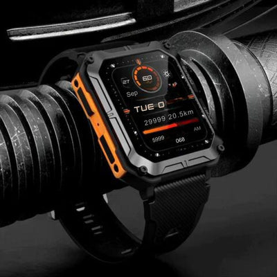 Shock-Resistant Waterproof Smartwatch with Health Tracking