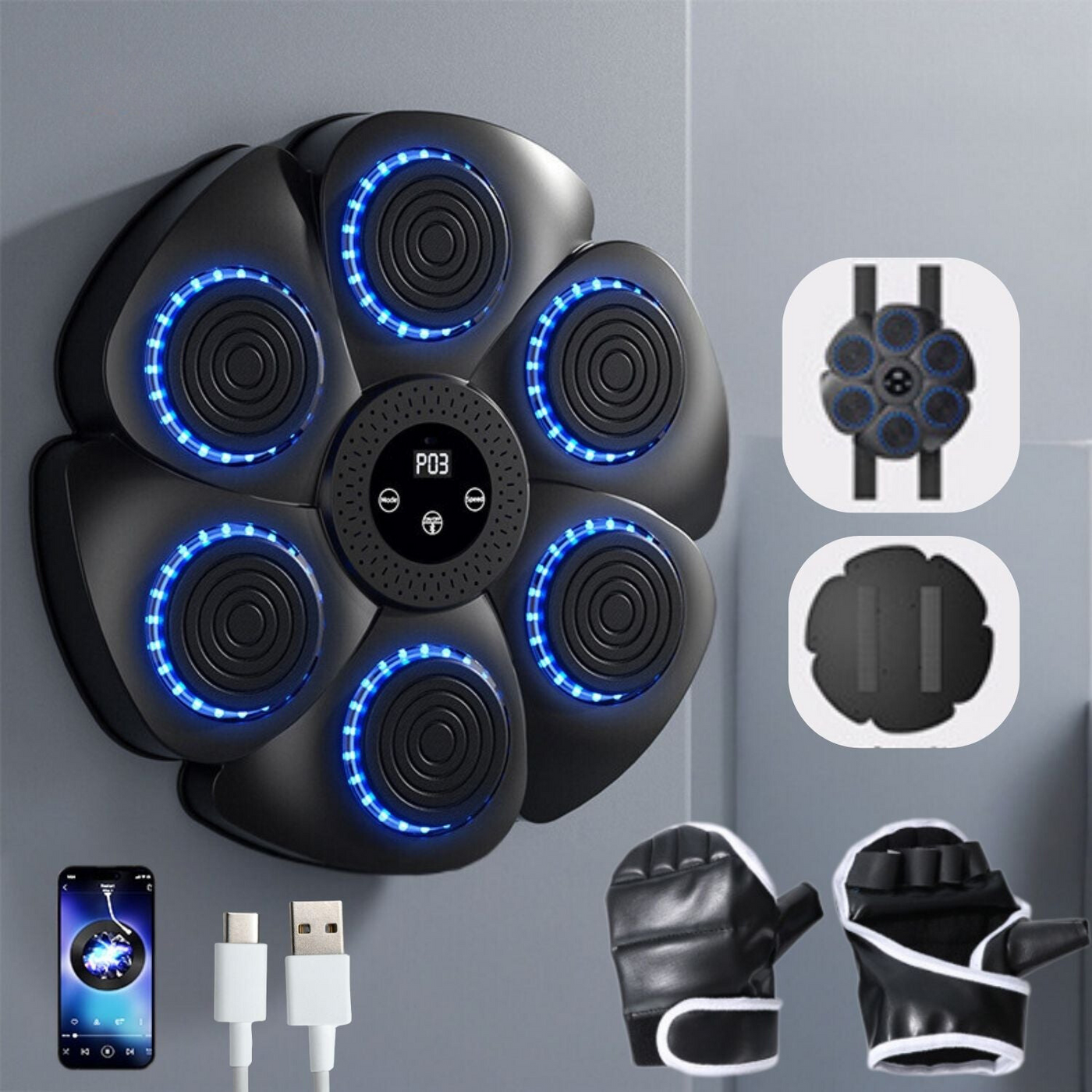 Smart Interactive Boxing Trainer with Bluetooth