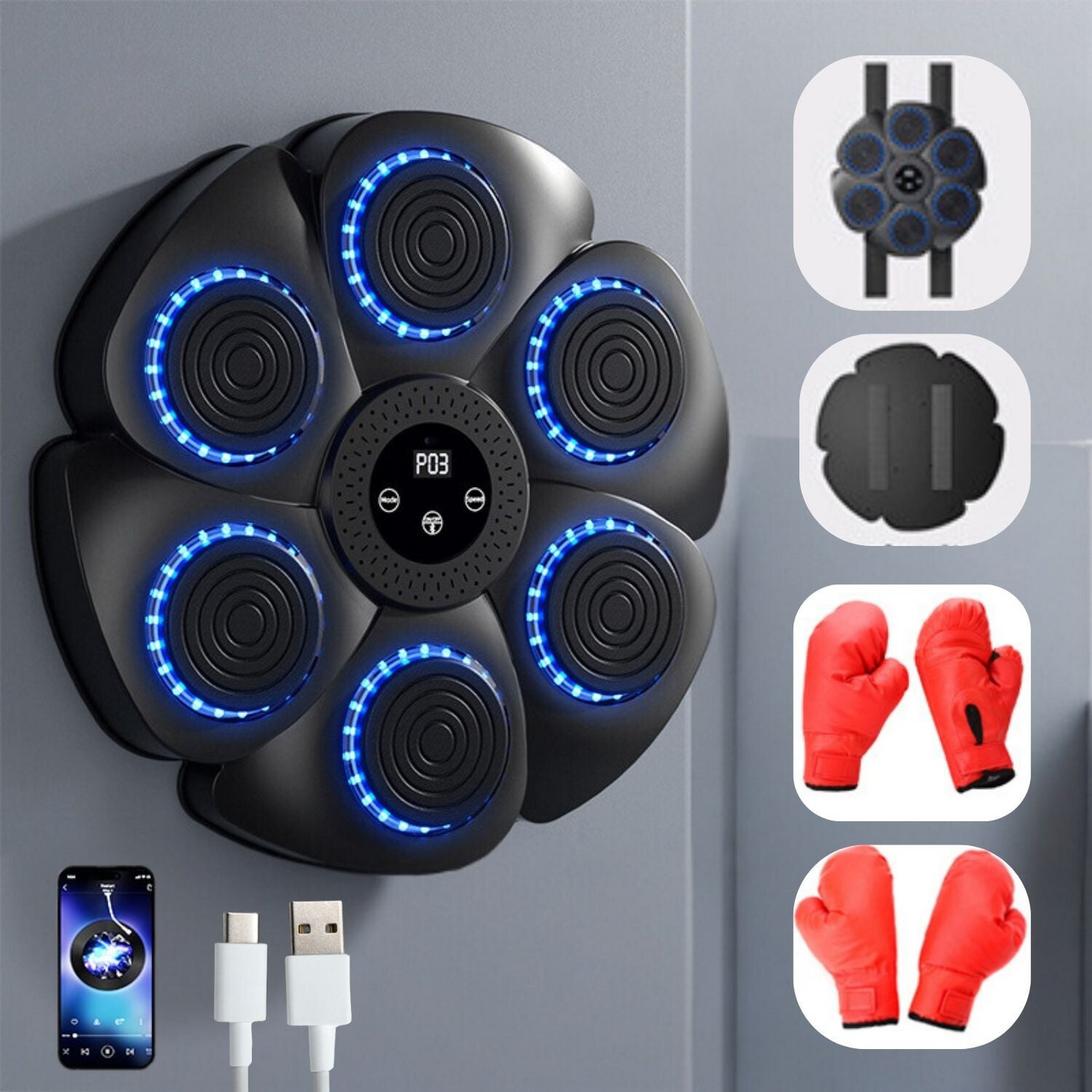 Smart Interactive Boxing Trainer with Bluetooth