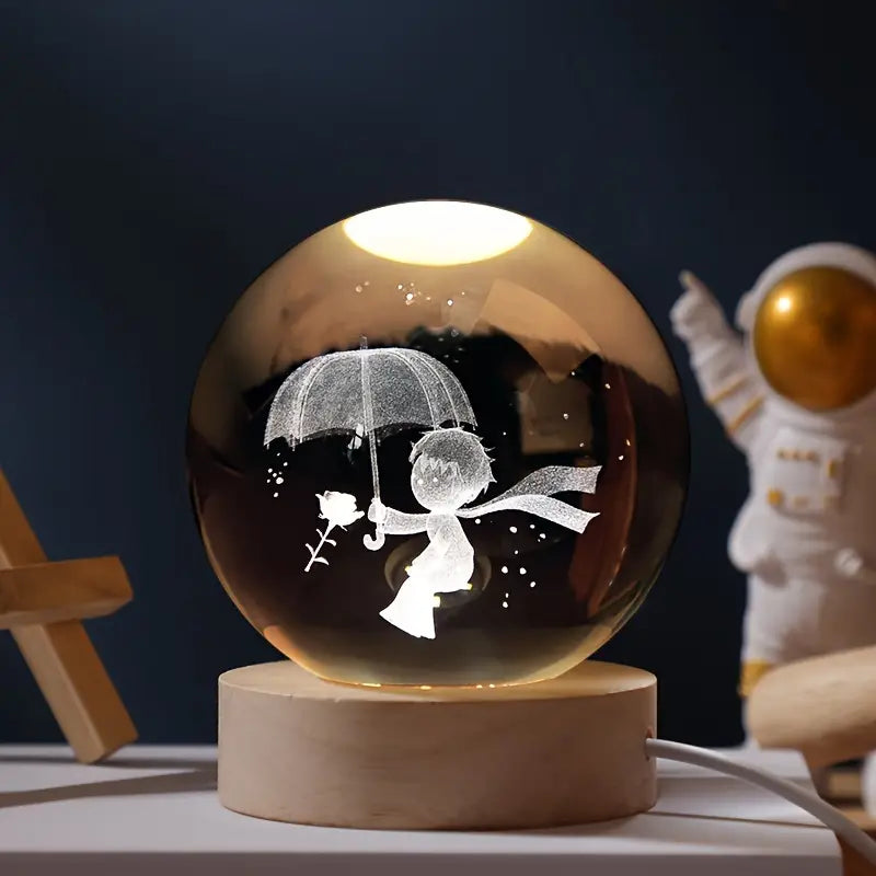 Luminous Crystal Ball LED Night Light Decor