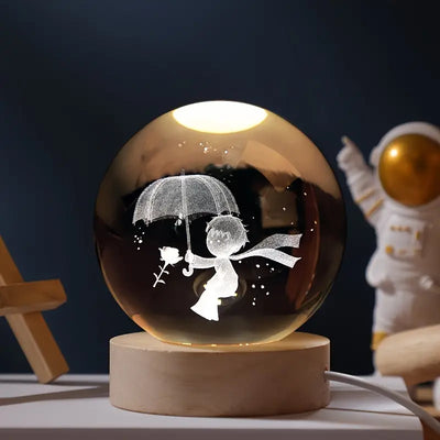Luminous Crystal Ball LED Night Light Decor
