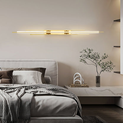 LuxeHalo – Opulent Gold Wall Light for Elegant Spaces