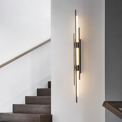 LuxeHalo – Opulent Gold Wall Light for Elegant Spaces