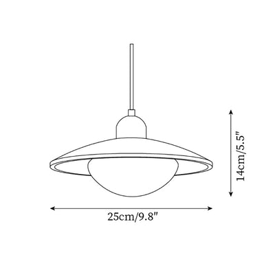 Travertine Glass Pendant Light – Beige 25cm