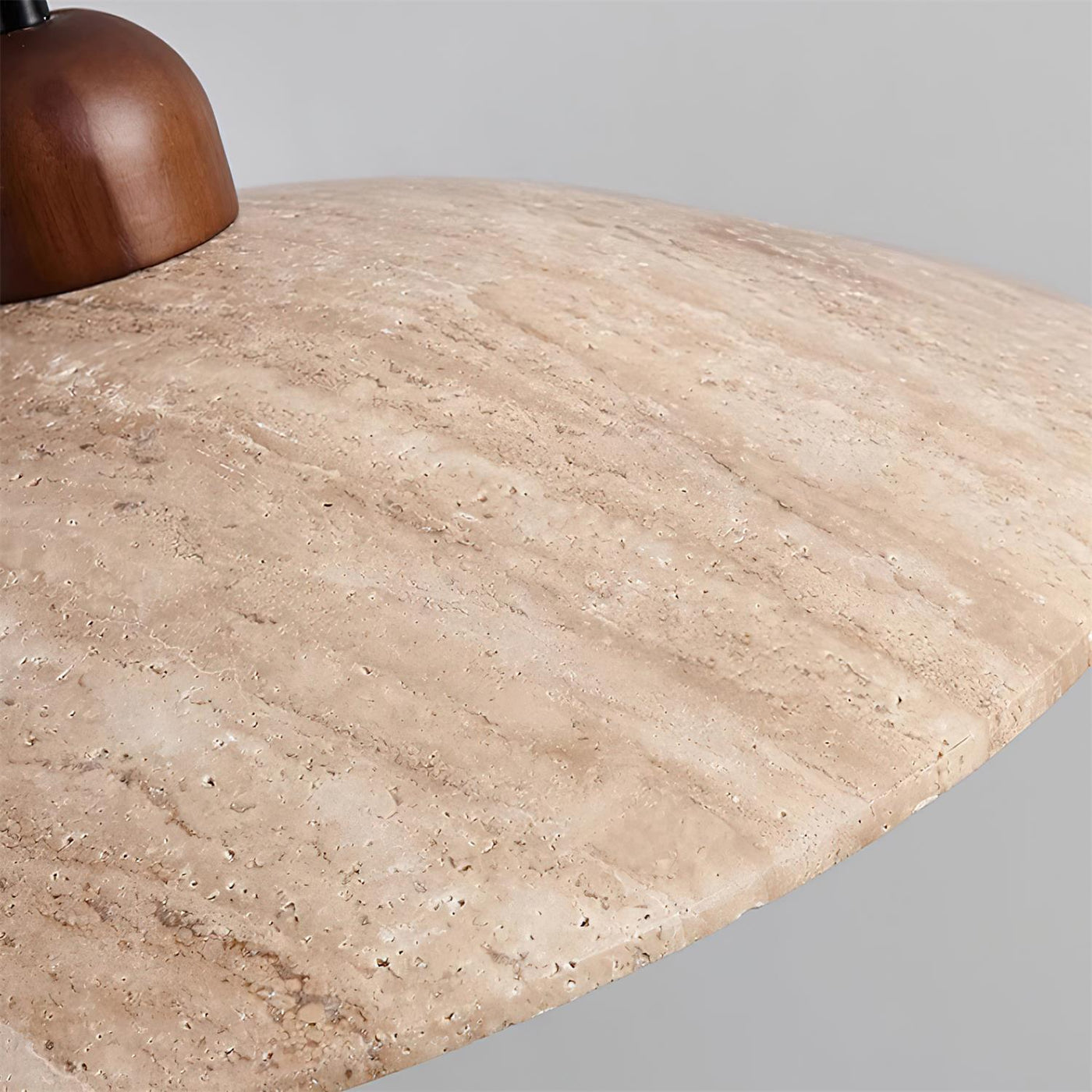 Travertine Glass Pendant Light – Beige 25cm
