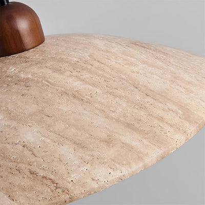Travertine Glass Pendant Light – Beige 25cm