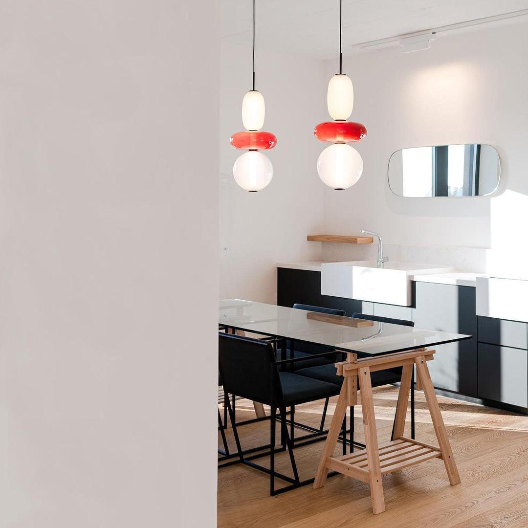 Modern Colorful Glass LED Hanging Light