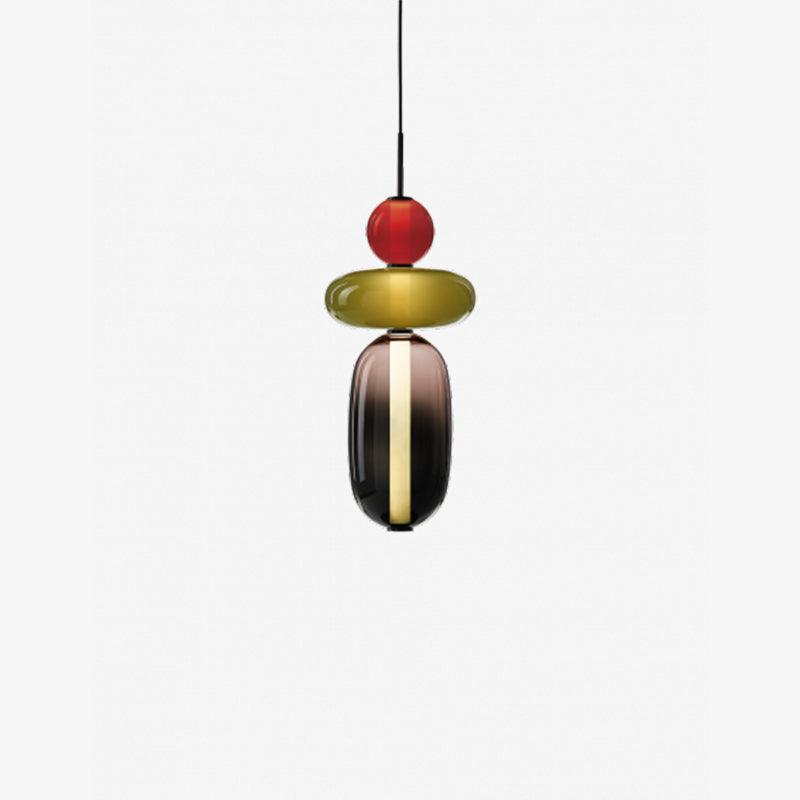 Modern Colorful Glass LED Hanging Light